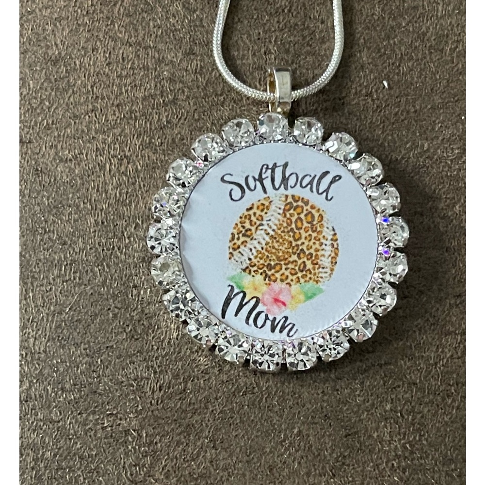 Softball mom necklace